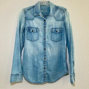 GAP Light Wash Denim Button-Down Shirt